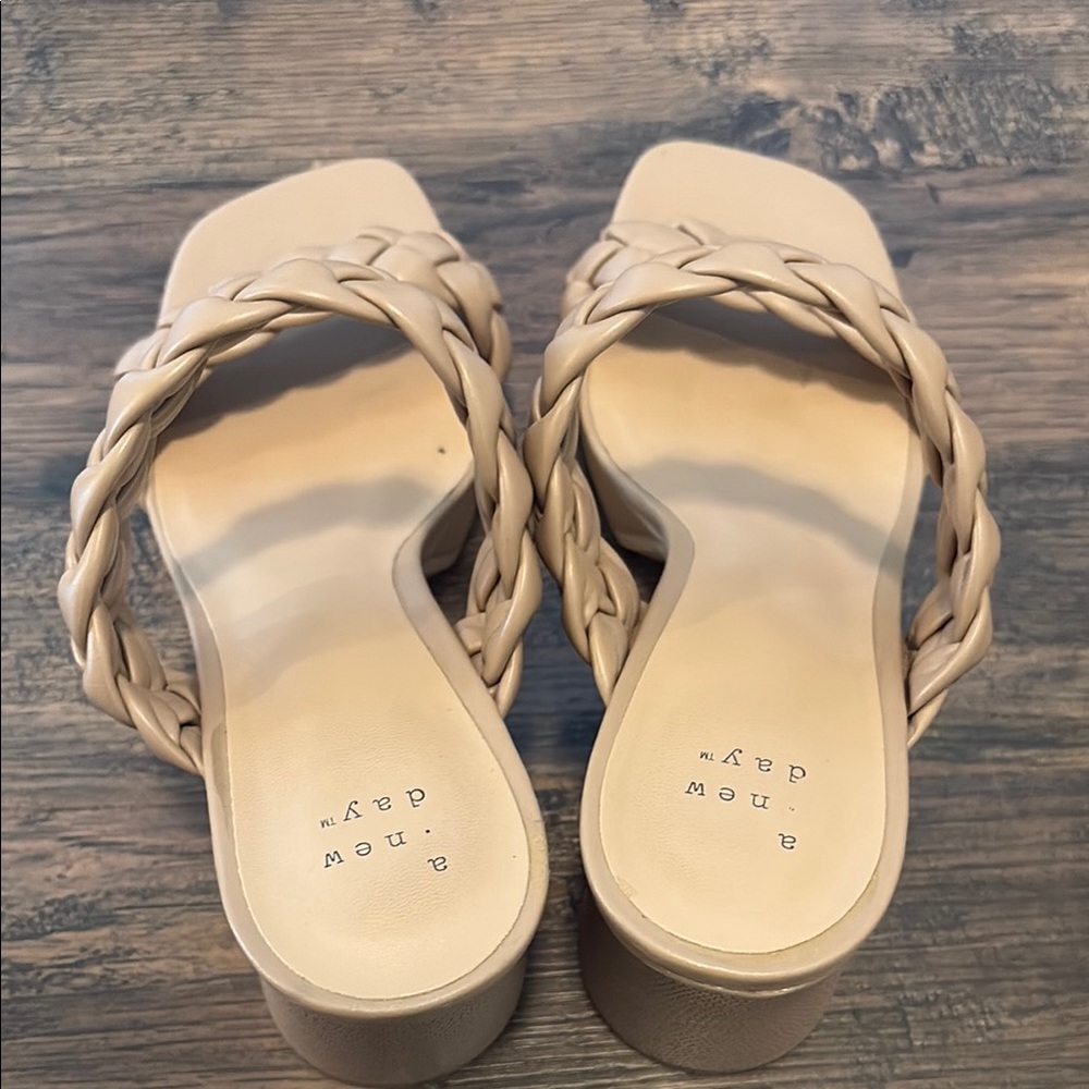 A New Day Tan Double-Strap Sandals with Braided Design - Picture 6 of 6